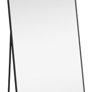 HOMCOM Full Length Mirror 63" x 20", Freestanding, Wall Mounted or Leaning Against a Wall, Large Mirror with Support Frame, Full Rectangular Mirror for Bedroom, Living Room, Black

